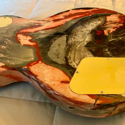 CeJota USA Custom - LP style Electric Guitar - Unique Glow in the Dark/Hydrodipped Finish image 8