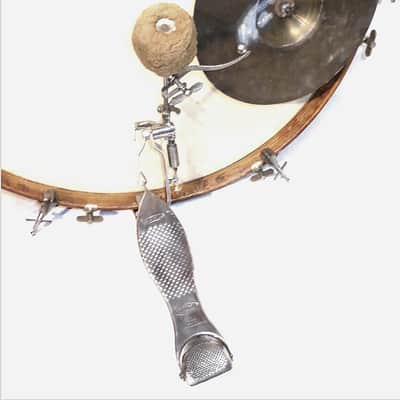 Ludwig Bass Drum Pedal, Cymbal Striker, Clanger Cymbal w/Script Logo Holder, Bass Drum Spurs /  1920s-1930s Traps Era / INSPECTED & TETSTED image 1