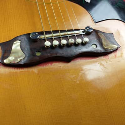 Global Dove 1970's Sunburst Acoustic Dreadnought w/ Chipboard Case image 5