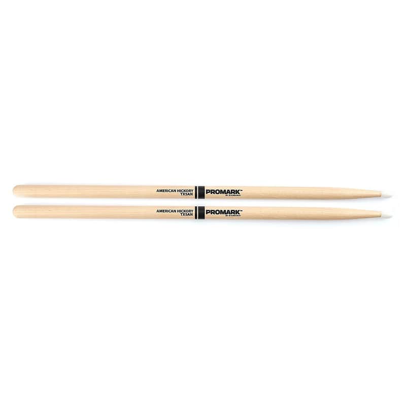 Pro-Mark TX5AN Hickory 5A Nylon Tip Drum Sticks (Pair) image 1