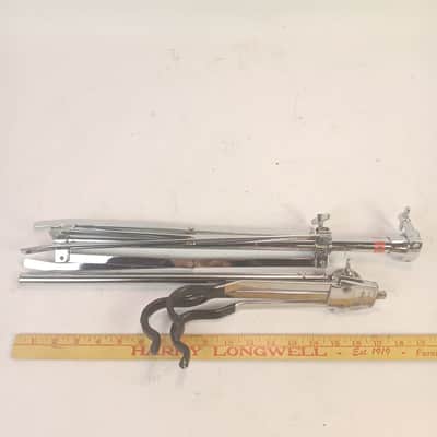 *Ludwig Snare Drum Stand Chrome Vintage 90s Tripod + 60s Atlas Basket Grip Arms image 11
