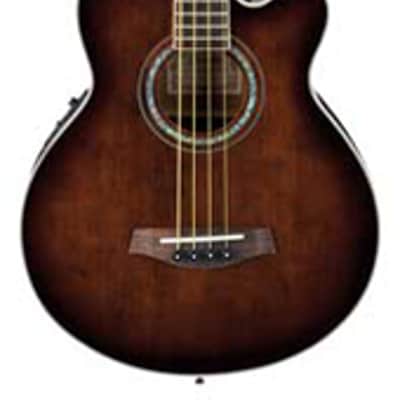Ibanez AEB10E Acoustic Electric Bass Guitar Dark Violin Sunburst image 1