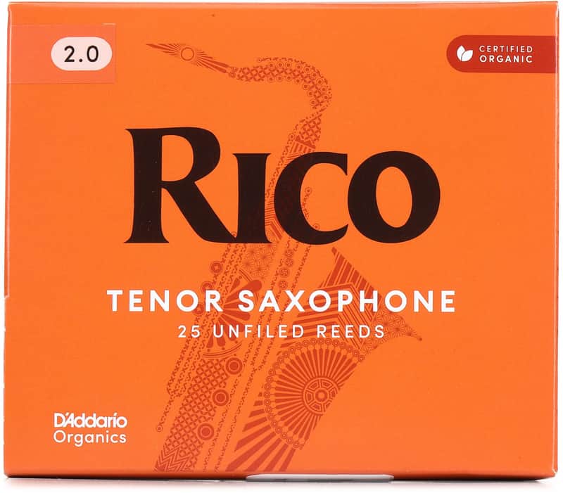 D'Addario Rico Tenor Saxophone Reeds - 2.0 (25-pack) (2-pack) Bundle image 1