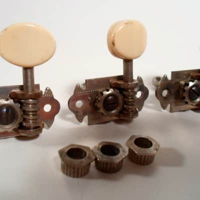 Wartime Martin Waverly Vintage Tuners 1940's set of 7 w/ ferrules image 2