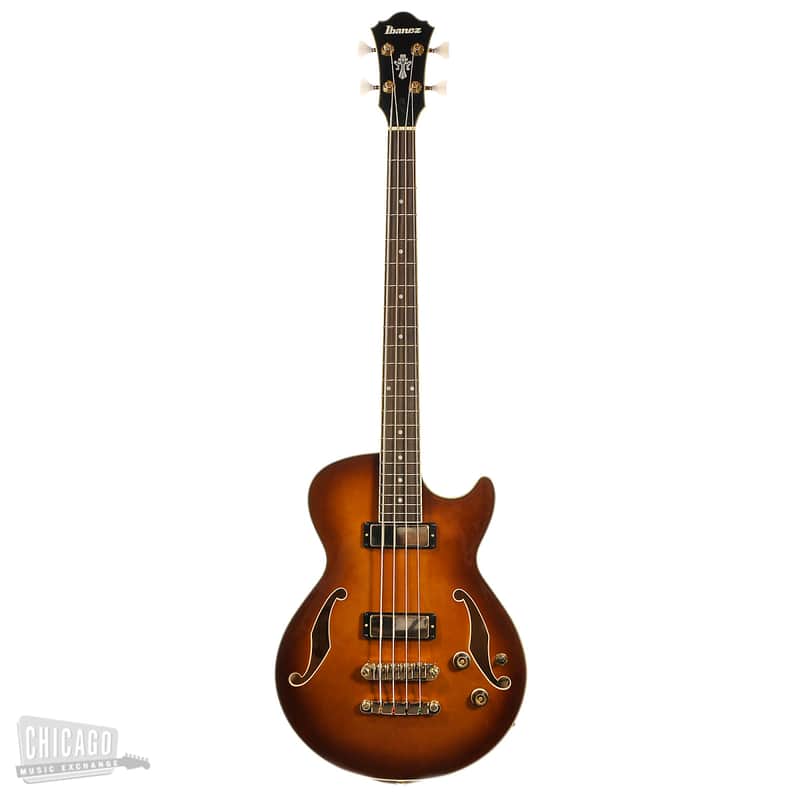 Ibanez AGB200 Artcore Semi-Hollow Body Bass Violin Sunburst | Reverb