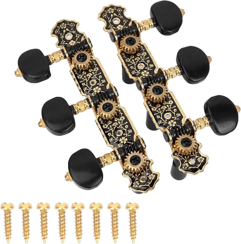 Guitar tuning pegs 3L and 3R, 1:18 Classical Guitar Tuners, Acoustic Guitar Tuning Pegs Suitable for Most Classical Guitar Replacement Accessories image 1