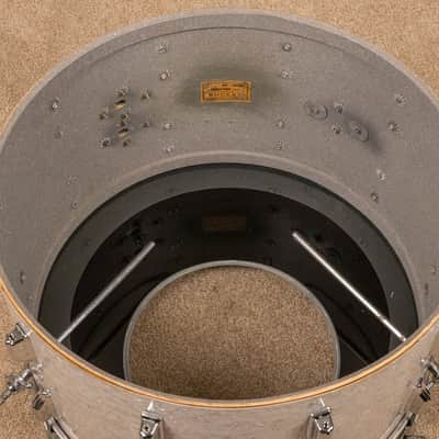 Vintage Rogers White Marine Pearl Drum Set 14x24 9x13 and 16x16 image 18