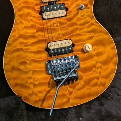 1993 Ernie Ball Music Man Edward Van Halen Signature - Amber Quilt Top / Byrds Eye Maple Neck image 8