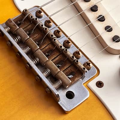 2025 Fender Custom Shop 55 Stratocaster Masterbuilt Dennis Galuszka 2-Tone Sunburst Relic image 9