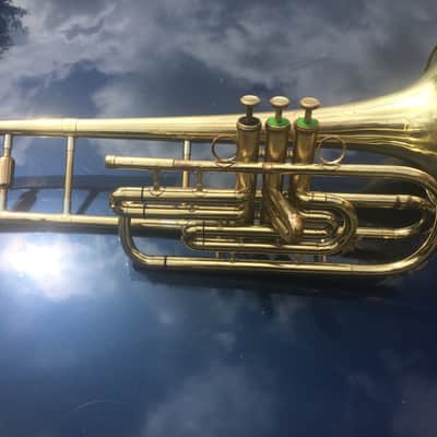 Vintage RARE DEG/DYNASTY JAZZBONE Marching Trombo Jazzbone 80s BRASS image 3