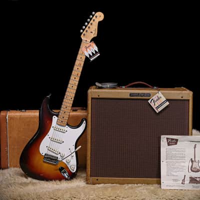 1958 Fender Stratocaster & Matching Tweed Pro Amp image 1