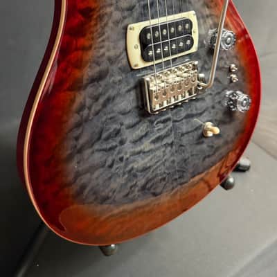 PRS SE Custom 24-08 Quilt Top Electric Guitar Charcoal Cherry Burst w/ Gig Bag image 6