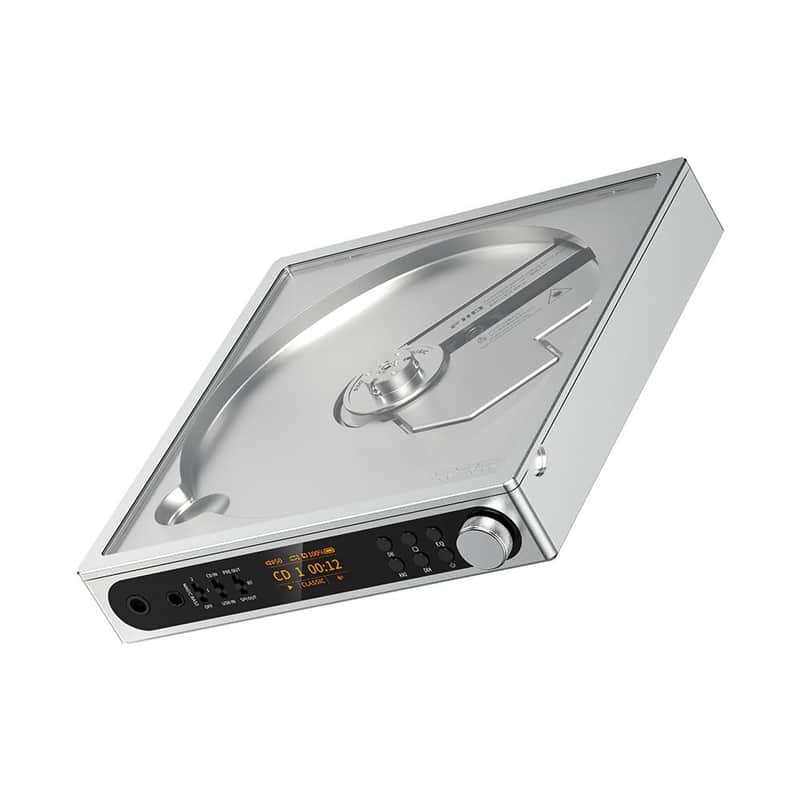 FiiO DM15 Portable Stereo CD Player with True 24Bit R2R DAC, 1150mW+1150mW High-Power Output, aptX Adaptive Bluetooth Transmitter, 24 Sound Presets, USB/CD HiFi Audio, HD Display (Silver) image 1