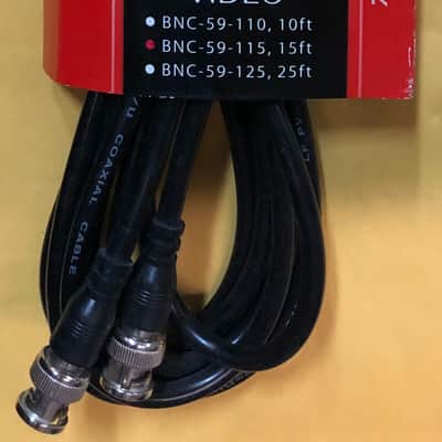Hosa BNC-59-115 BNC to Same 75-Ohm Coaxial Cable - 15' - Black image 3