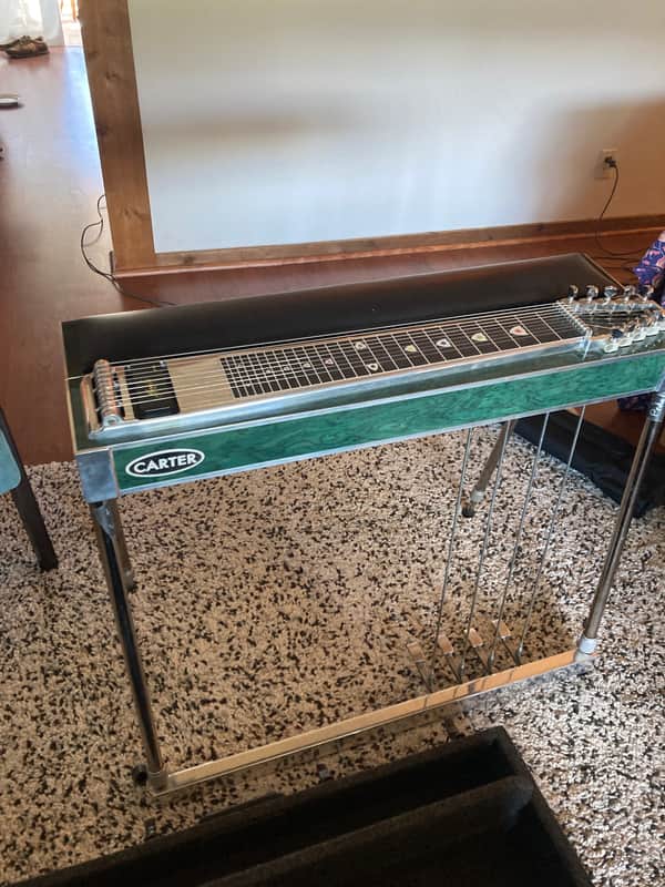 2000's Carter 4x5 Pro Model S-10 - Green Mica Pedal Steel Guitar