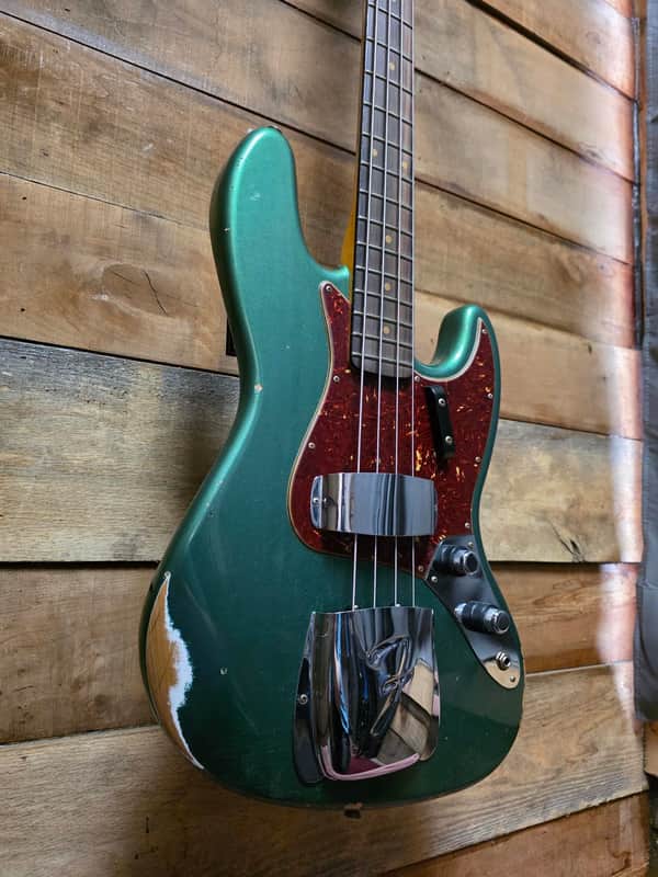 2023 Fender Custom Shop Jazz Bass B2 '62 RELIC (Pre-Owned) - Aged Sherwood Green w/ Hard Case image 1