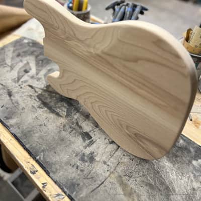 Madlad Instruments Ash "Cody Route" Precision Bass PBass Style Body (custom made with pride in north Texas) - Unfinished image 6