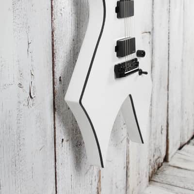 BC Rich Warlock Prophecy Electric Guitar with Quad Bridge Matte White Finish image 8
