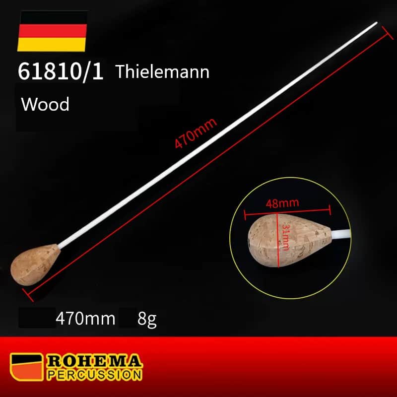 Rohema Thielemann Conductor Baton - German Hornbeam, Cork Handle, 470mm image 1