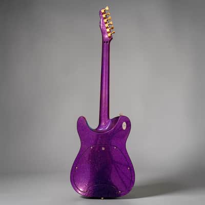 Aristides T/0, Floyd Rose, BKP, CUSTOM Purple and Gold Holoflake finsh. MUST SEE! image 9