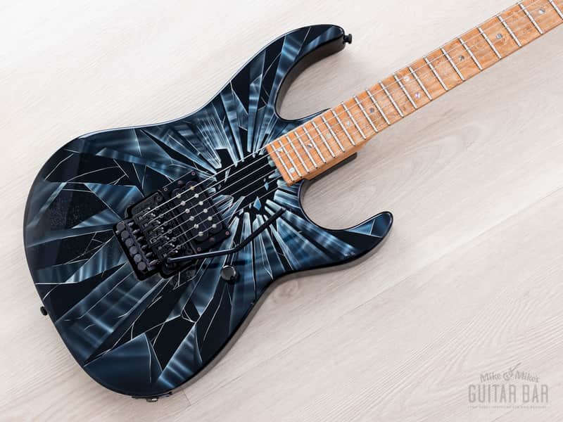 1987 Neal Moser Guitars Vintage Superstrat Shattered Glass Finish by Dan Lawrence w/ Case, Hangtag image 1
