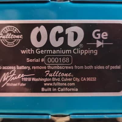 Fulltone Custom Shop OCD-GE Germanium Overdrive (Signed) image 1