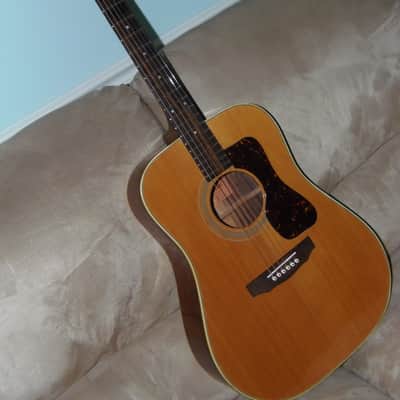 VERY RARE! 1976 Aria Pro II (Guild D50 copy)W/Pick-up*Solid Spruce top-Rosewood B&S*Matsumoku-Japan* image 2