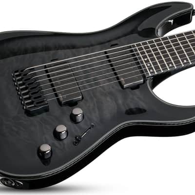 Schecter Hellraiser Hybrid C-8 guitar in Trans Black Burst image 2