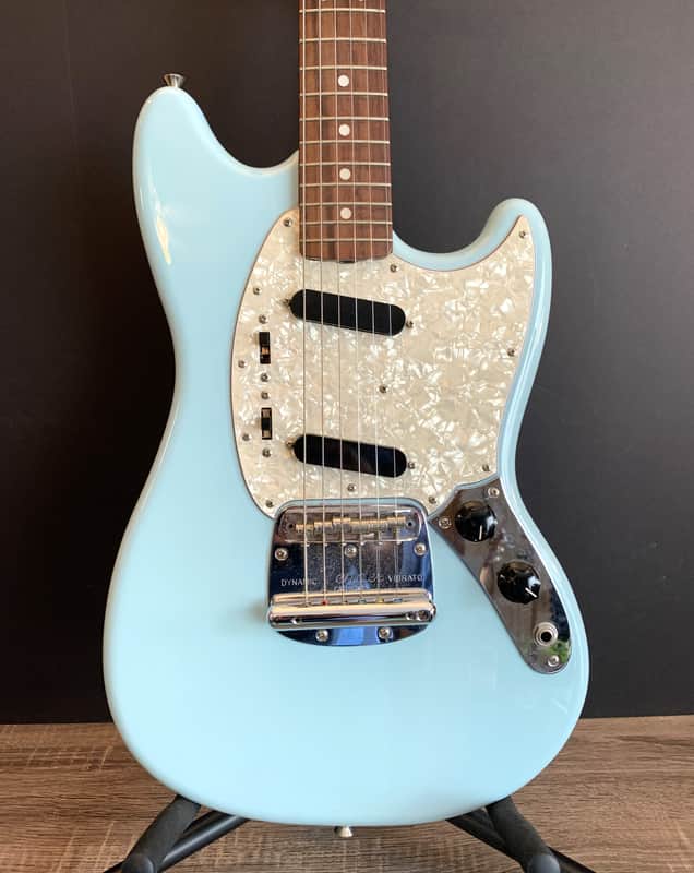 Fender MG-65 2006-2008 Mustang Reissue MIJ Japan Daphne Blue S Serial Excellent W/bag