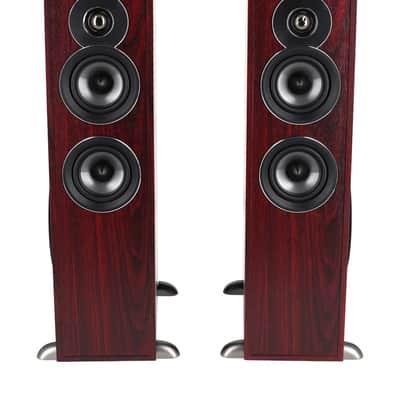 Rockville TM80C Cherry Powered Home Theatre Tower Speakers 8" Sub/Bluetooth/USB image 2