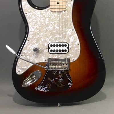 LEFTY! Boutique Custom Warmoth Fender Strat Build Classic Sunburst Tom Delonge Tribute Made in USA 7.4 Lb HSC image 2