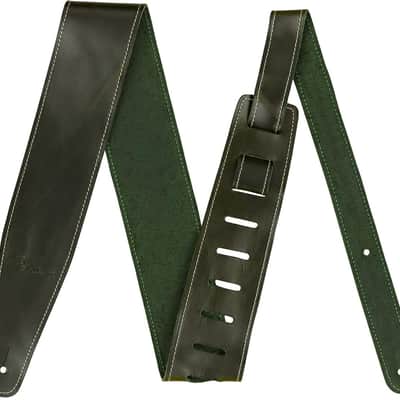 Genuine Fender 2.5" Broken-In Leather Guitar Strap - Green - 099-0641-062 image 3