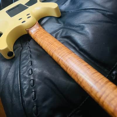 Suhr Modern Antique Vintage Yellow with Roasted Flame Maple Neck, WOW! image 3