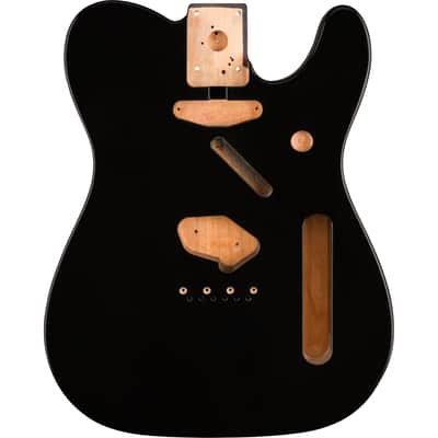 Genuine Fender Classic Series 60s Telecaster SS Alder Body Vintage Bridge Mount, Black