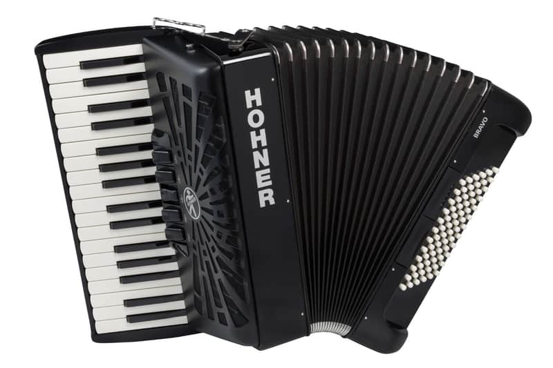 Hohner Bravo III 72-Bass Piano Accordion (Black) (FIREWORKS26) image 1