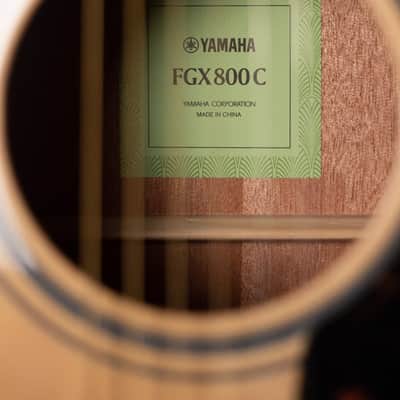 Yamaha FGX800C Dreadnought Acoustic-Electric Guitar image 14