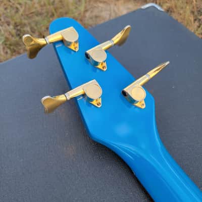 Vintage BC Rich NJ Series Bass Guitar 80s, 90s Blue With Original Hard Case Plays EXC+ 8.5LBS image 10