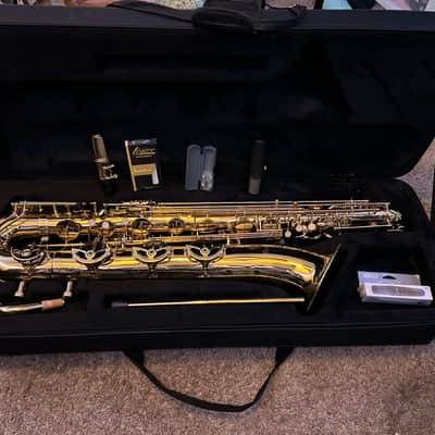 Mendini by Cecilio Semi-Pro Baritone Saxophone 2023 - Gold Lacquer image 14