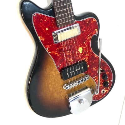 Vintage modified 8 string Decca Teisco hot rod weirdo jangle machine The Tielman Special 1964 Sunburst image 8