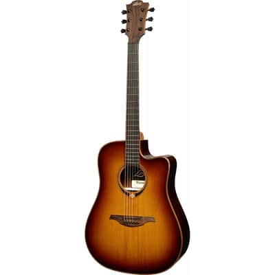 Lag Tramontane T118DCE-BRS | Dreadnought Cutaway Acoustic-Electric, Brown Shadow. New with Full Warranty! image 4
