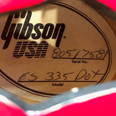 Gibson ES335 1987 - Flamed Cherry Red image 15