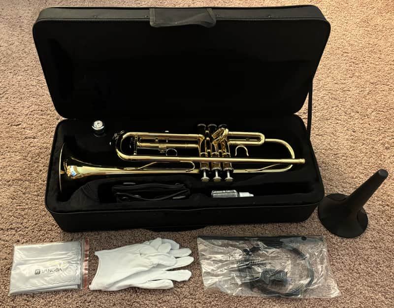 Vangoa Bb Trumpet Brass Standard Gold Trumpet image 1