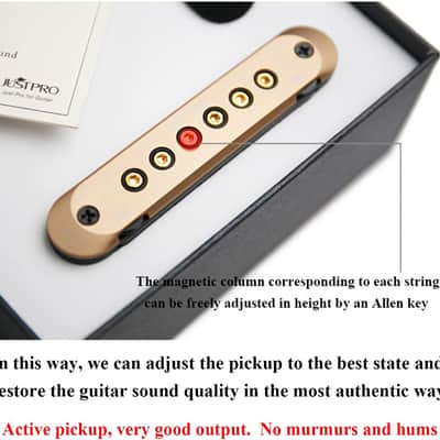 JUSTPRO JC-A1 Acoustic Guitar Dual System Pickup Kit Hum-canceling Soundhole Pickup with Microphone Rechargeable Steel String Magnetic Double Coil Violin Ukulele Pick Up Woody Bass Guitar Humbucker image 5