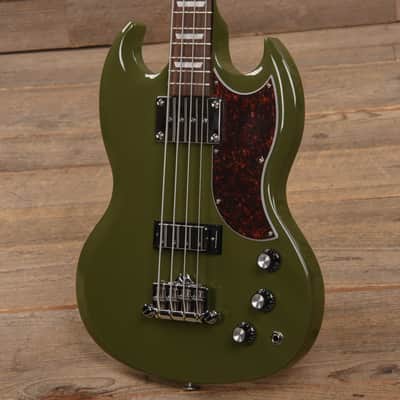 Gibson Modern SG Standard Bass Olive Drab w/Tortoise Pickguard (CME Exclusive) (Serial #222330219) image 2