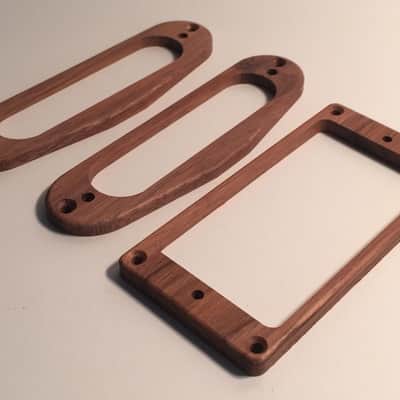 Guilford Genuine Koa H-S-S Flat pickup ring set - USA image 2