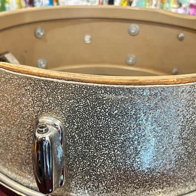Slingerland Deluxe Student Model 6-lug snare 1966 - Silver sparkle image 18