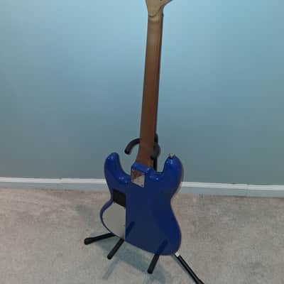 SusBass Custom Jazz High Gloss Blue African Blackwood Bartolini Gotoh 8.2 lbs image 3