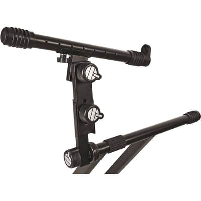 QUIK LOK - QL642 Heavy-Duty 2-Tier X Keyboard Stand - Double-Braced Steel Performance Frame with Fully Adjustable Second Tier Height, Tilt, Angle, and Depth, Black image 2