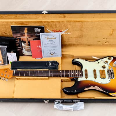 2024 Fender Custom Shop Alley Cat Stratocaster Heavy Relic SSH Superstrat Sunburst w/ Case, CoA image 20