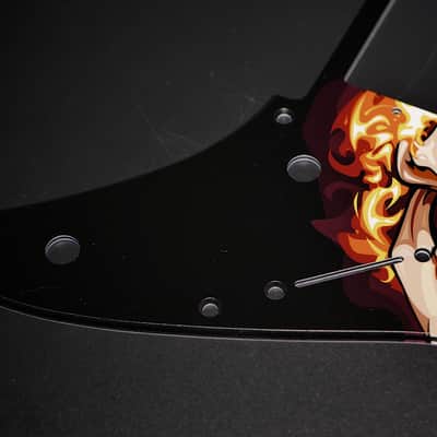 Burning Skull / Ibanez Pickguard / RG350 / JEMJR / Graphic / Stormguitar image 8